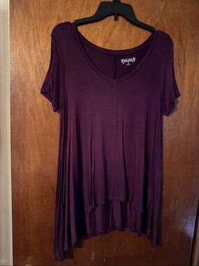 Mudd Plum V-Neck Swing Tunic